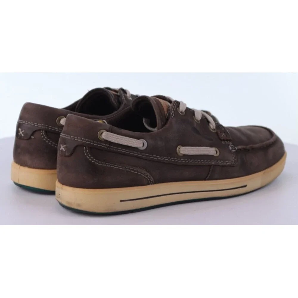 ECCO Men's Casual Comfort Boat Shoes Size EU 40 US 6-6.5 Leather Brown